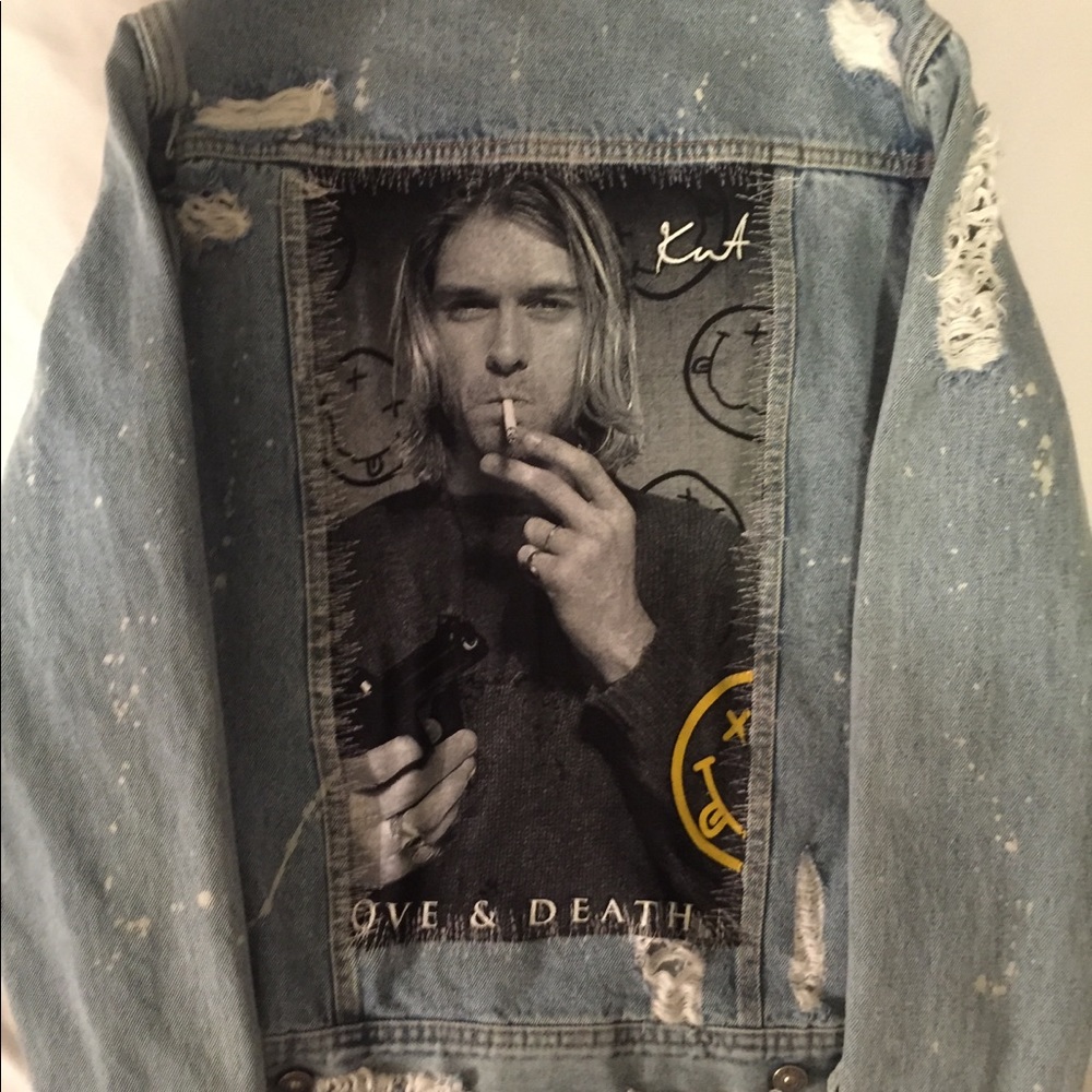 Kurt Cobain Love & Death Denim Jacket - Picture 3 of 8